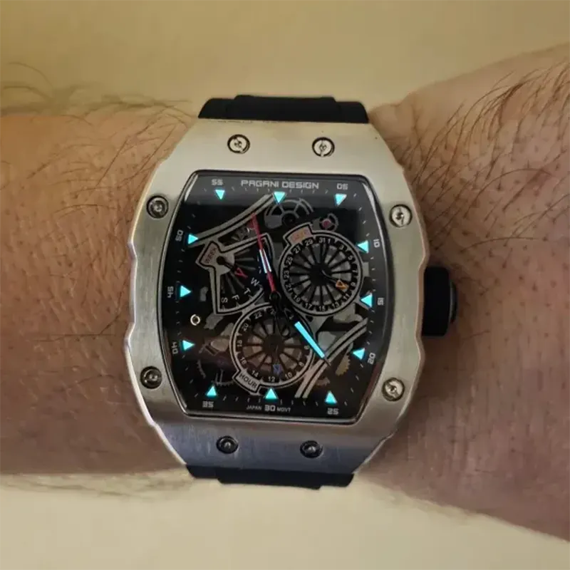 Pagani Design Multifunction Full Black Men's Watch- PD-YS012